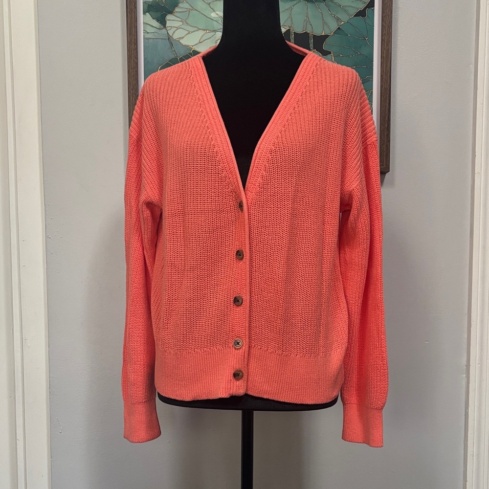 Velvet by Graham & Spencer Vibrant Coral Cardigan